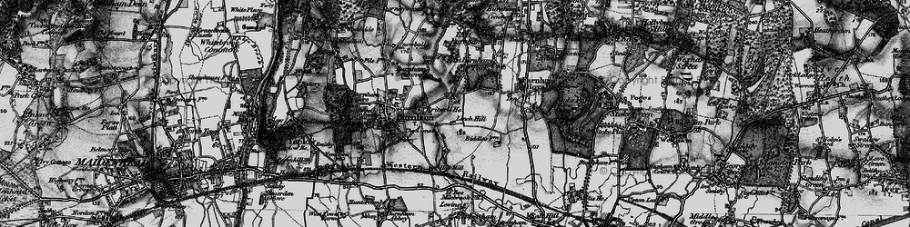Old map of Burnham Grove in 1896
