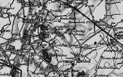 Old map of Lyndon Green in 1899