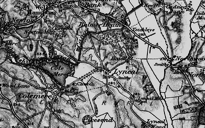 Old map of Lyneal in 1897