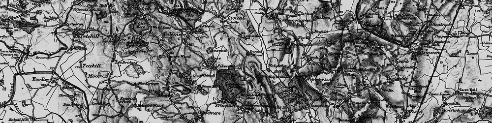 Old map of Pikes End Moss in 1897