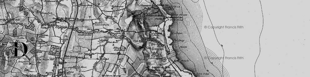 Old map of Lynemouth in 1897