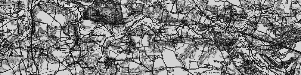 Old map of Lyng in 1898
