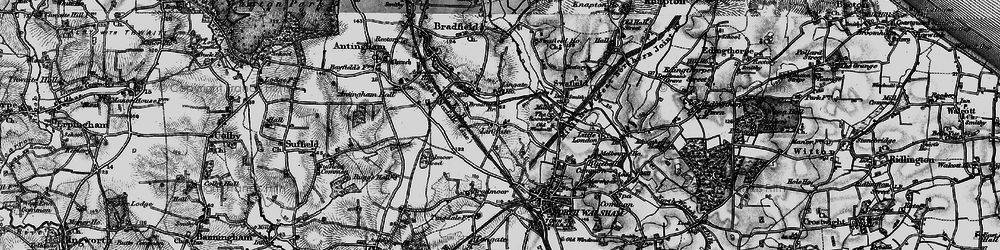 Old map of Antingham Hill in 1898