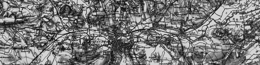 Old map of Lyngford in 1898