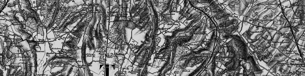 Old map of Lynsore Bottom in 1895