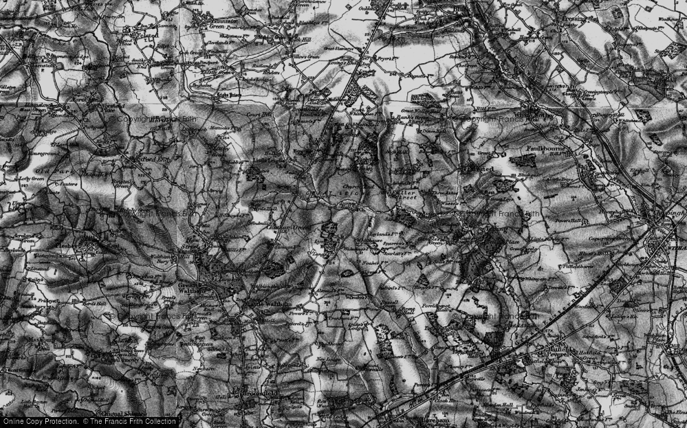 Old Map of Lyons Hall, 1896 in 1896