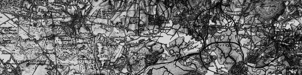 Old map of Lytchett Minster in 1895