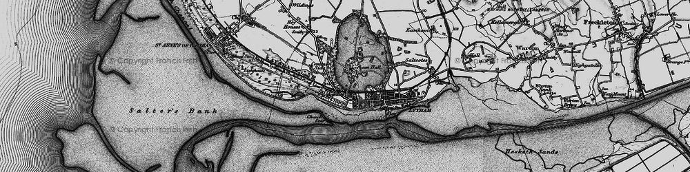Old map of Banks Sands in 1896