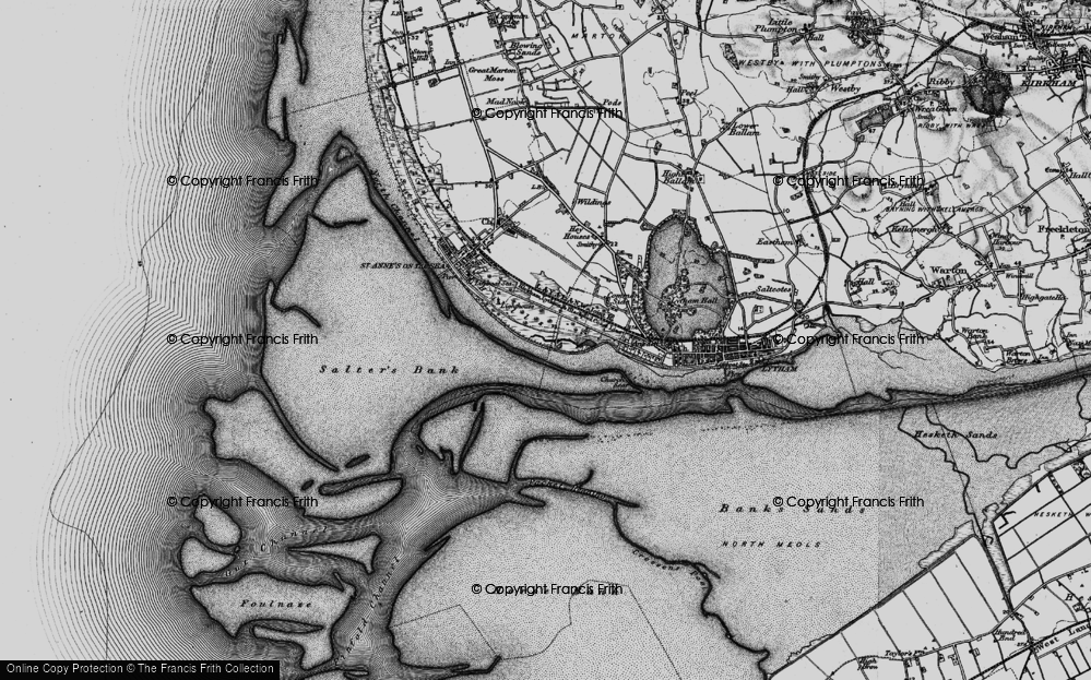 Old Map of Lytham St Anne's, 1896 in 1896