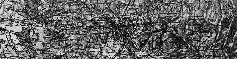 Old map of Macclesfield in 1896