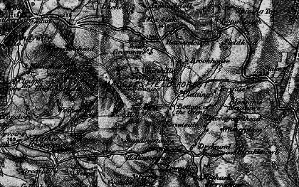 Old map of Macclesfield Forest in 1896