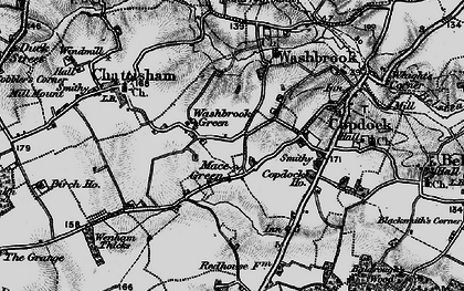 Old map of Mace Green in 1896