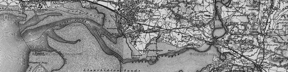Old map of Machynys in 1897
