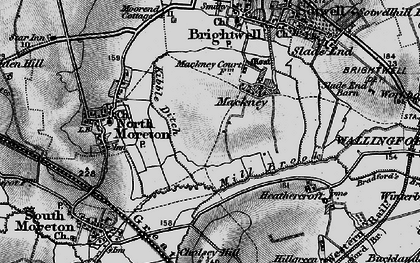 Old map of Mackney in 1895