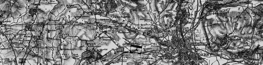 Old map of Mackworth in 1895