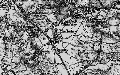 Old map of Madeley in 1897