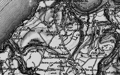 Old map of Maen-y-groes in 1898