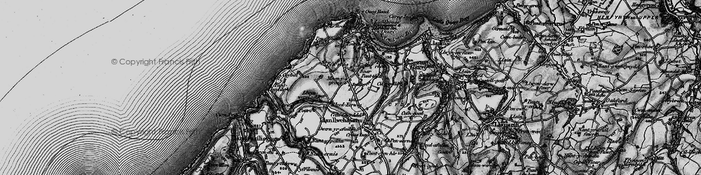 Old map of Maen-y-groes in 1898