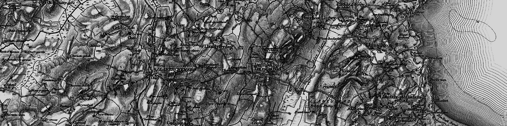 Old map of Maenaddwyn in 1899