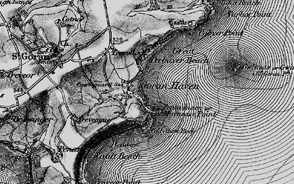 Old map of Maenease Point in 1895
