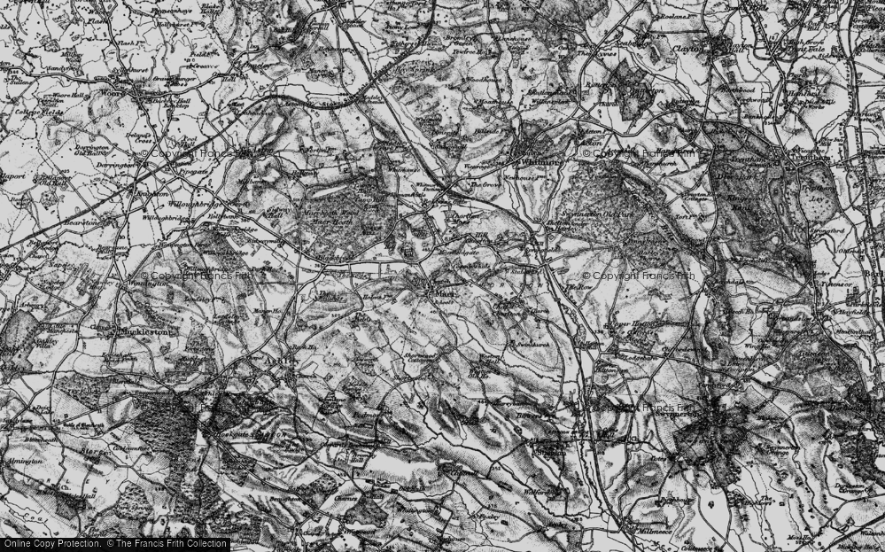 Old Map of Maer, 1897 in 1897