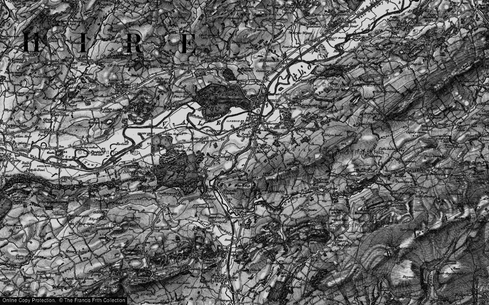 Old Map of Historic Map covering Llettyglyd in 1898