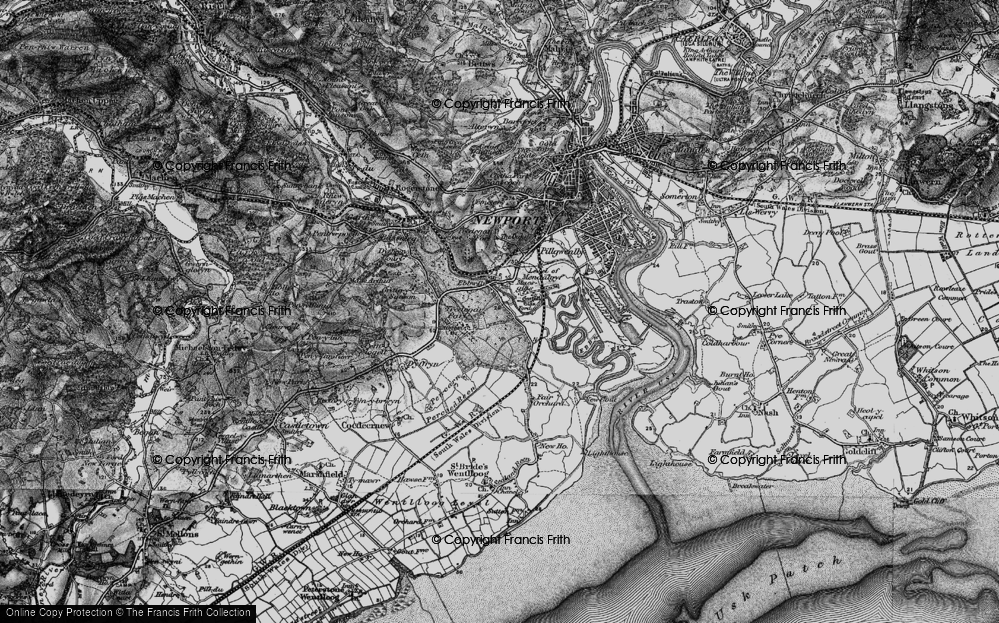 Old Map of Maes-glas, 1898 in 1898