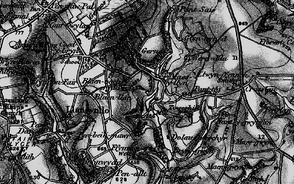 Old map of Maes llyn in 1898