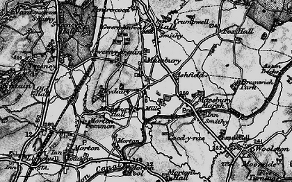 Old map of Maesbury in 1897
