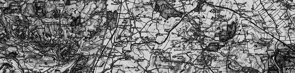 Old map of Maesbury Marsh in 1899