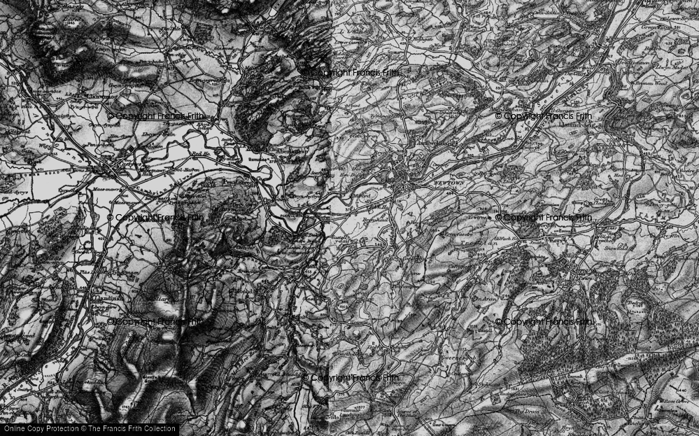 Old Map of Maesyrhandir, 1899 in 1899
