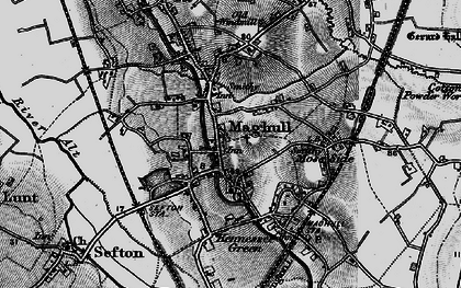 Old map of Maghull in 1896