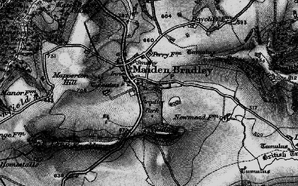 Old map of Maiden Bradley in 1898