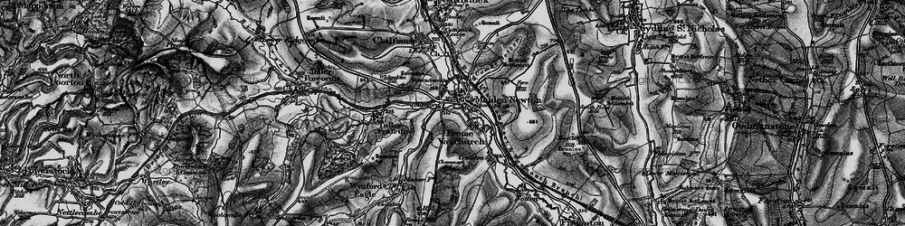 Old map of Maiden Newton in 1898