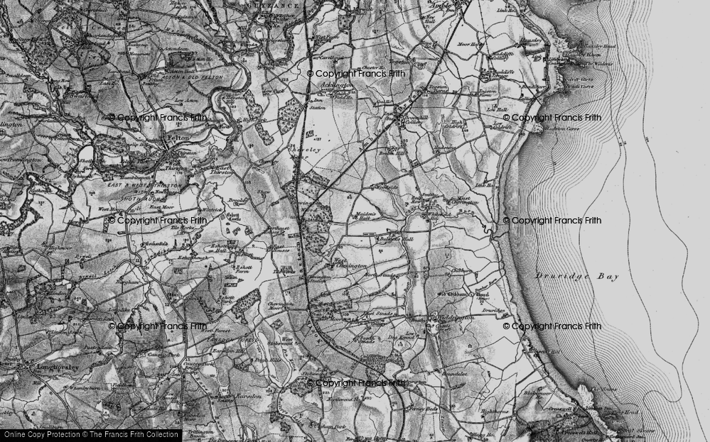 Old Map of Maiden's Hall, 1897 in 1897