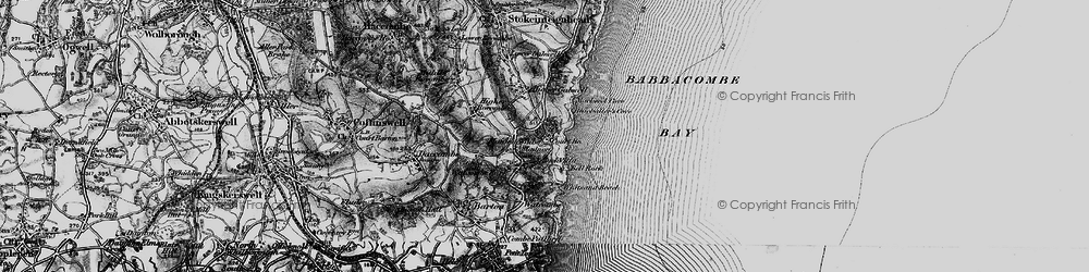 Old map of Maidencombe in 1898