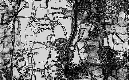 Old map of Boulter's Lock in 1895
