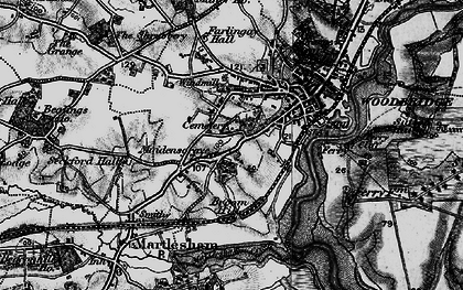 Old map of Maidensgrave in 1896