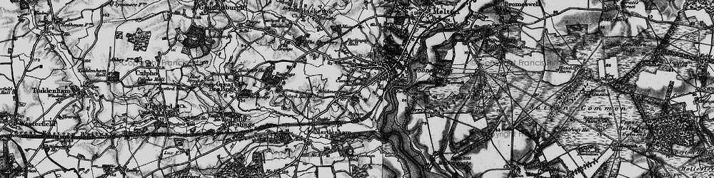 Old map of Maidensgrave in 1896