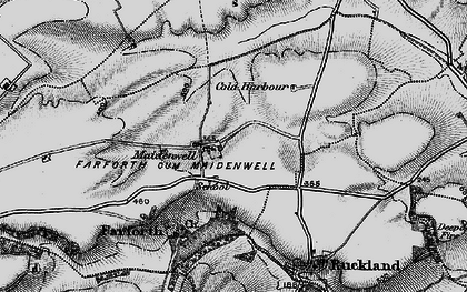 Old map of Maidenwell in 1899