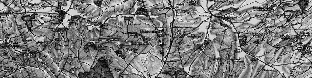 Old map of Leywell Spinney in 1898