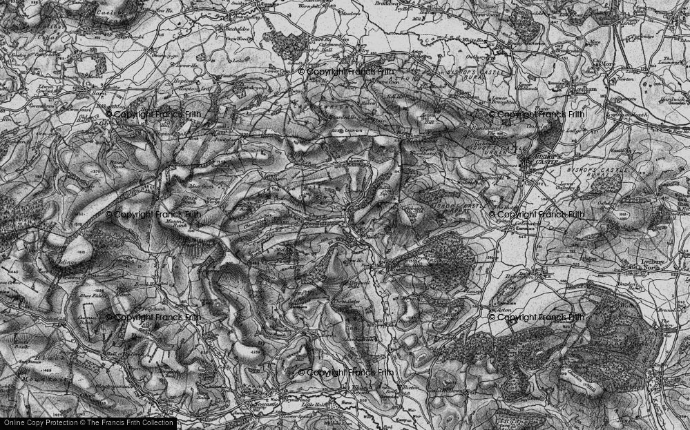 Old Map of Historic Map covering Reilth Top in 1899