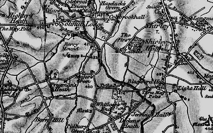 Old map of Major's Green in 1899
