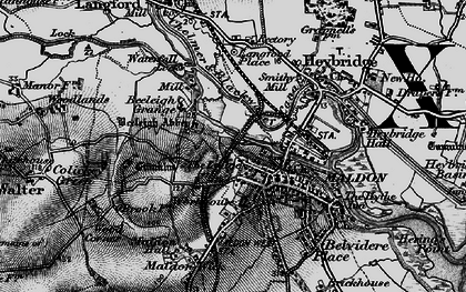 Old map of Maldon in 1896