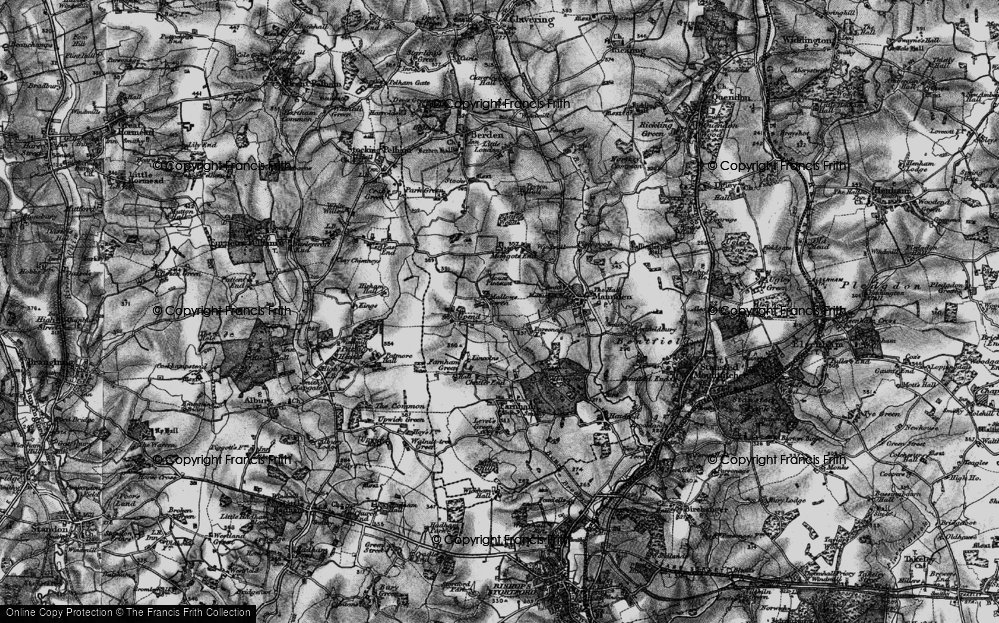 Old Map of Mallows Green, 1896 in 1896