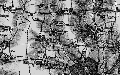 Old map of Mallows Green in 1896