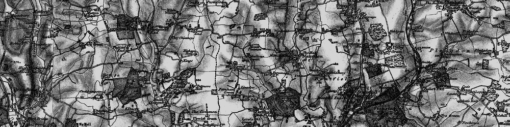 Old map of Mallows Green in 1896
