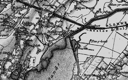 Old map of Malltraeth in 1899