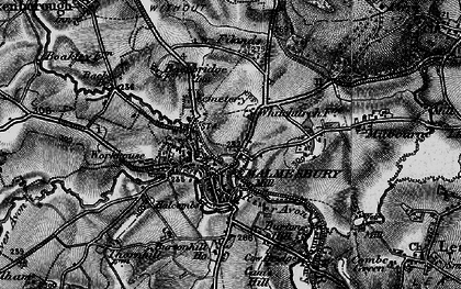 Old map of Malmesbury in 1896