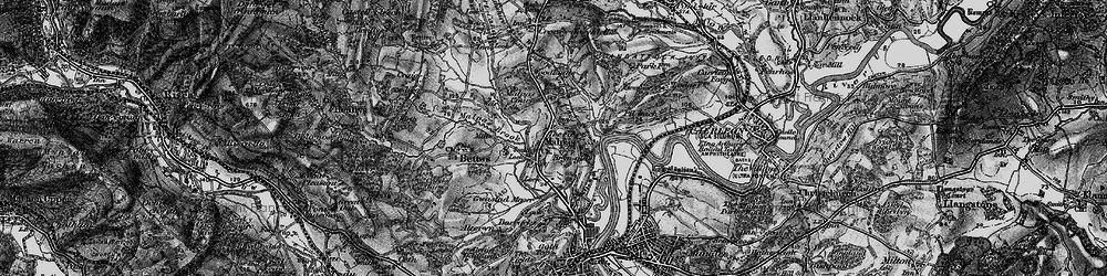 Old map of Malpas in 1897